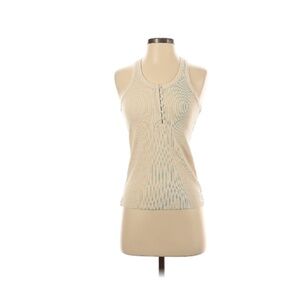 Aerie Beige Ribbed Lettuce Hem Tank